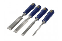 IRWIN Marples  M444 Bevel Edge Chisel Blue Chip Handle Set, 4 Piece