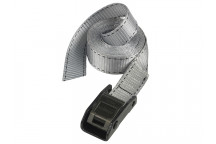 Master Lock Lashing Strap with Metal Buckle, Grey 5m 150kg (Single)