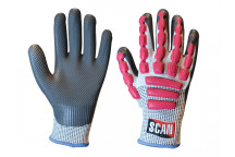 Scan Anti-Impact Latex Cut 5 Gloves - L (Size 9)