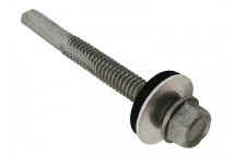 TechFast Roofing Sheet to Steel Hex Screw & Washer No.5 Tip 5.5 x 50mm Box 100