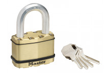 Master Lock Excell Brass Finish 64mm Padlock 5-Pin - 38mm Shackle