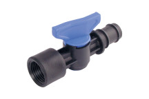 1/2\" BSPP Plastic Ball Valve 20mm Hose ID