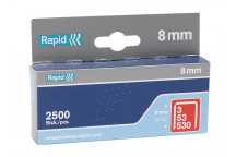Rapid 53/8B 8mm Galvanised Staples Box 2500