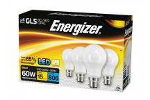 LED BC (B22) Opal GLS Non-Dimmable Bulb, Warm White 806 lm 9.2W (4 Pack)