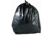 Black Plastic Waste Sacks 140 Gauge 45 x 73 x 99 18\" x 29\" x 39\"