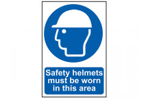 Scan Safety Helmets Must Be Worn In This Area - PVC 200 x 300mm