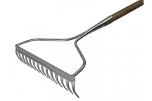 Faithfull Prestige Stainless Steel Garden Rake Ash Handle