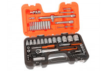Bahco S560 Socket Set of 56 Metric 1/4 & 1/2in Drive