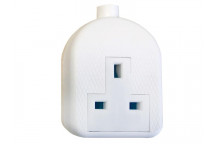 SMJ White Trailing Extension Socket 13A 1-Gang