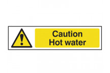 Scan Caution Hot Water - PVC 200 x 50mm