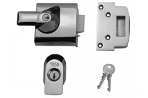 Yale Locks BS1 Nightlatch British Standard Lock 60mm Backset Chrome Finish Visi