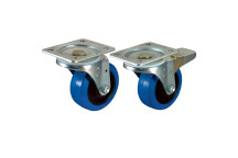 100MM SWL CASTER PLATE FTG ELASTIC RUBB