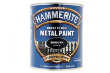 Hammerite Direct to Rust Smooth Finish Metal Paint Black 750ml
