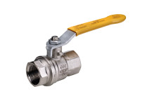 1\" BSPP Brass Ball Valve Gas App Ni Plated