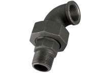 1.1/2\"BSP/T M/F T/SEAT 90DEG BLACK GF98