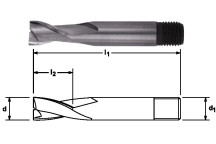 Slot Drills - Standard 2 Flute - Screwed Shank Metric 12
