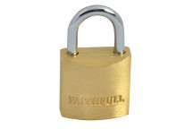 Faithfull Brass Padlock 20mm 3 Keys