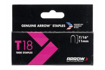 Arrow T18 Staples 11mm (7/16in) Box 1000