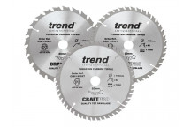 Trend CraftPro Cordless Saw Blade 165 x 20mm x 24T/40T/52T (Pack 3)