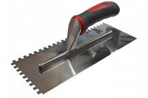 Notched Trowel Serrated 6mm Stainless Steel Soft Grip Handle 11 x 4.1/2in