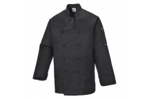 C834 Somerset Chefs Jacket Black Small