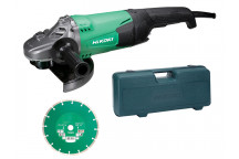 HiKOKI G23STCD/J1 Angle Grinder 230mm Diamond Blade & Case 2000W 240V