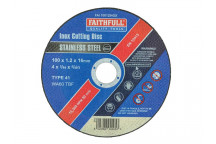 Faithfull Inox Cutting Disc 100 x 1.2 x 16mm