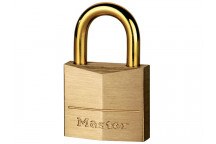 Master Lock Solid Brass 35mm Padlock with Brass Plated Shackle