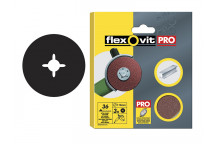 Flexovit Aluminium Oxide Fibre Discs 125mm Fine 80G (Pack of 3)