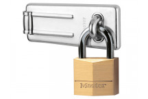 Master Lock Hasp 89mm + Solid Brass Padlock 40mm