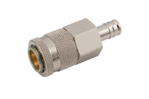3/8\" HOSE TAIL H.DUTY COUPLER \"SCHRADER\"