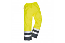 S486 Hi-Vis Two Tone Traffic Trousers Yellow Large