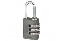 ABUS Mechanical 145/20 20mm Aluminium Combination Padlock Titanium 46576