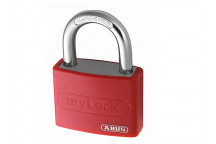 ABUS Mechanical T65AL/40mm My Lock Aluminium Padlock Red Keyed Alike 6401