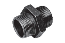 1.1/4\"BSPT MALE HEX NIPPLE FIG144 BLACK