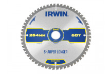 IRWIN Construction Mitre Circular Saw Blade 254 x 30mm x 60T ATB/Neg