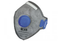 Scan Fold Flat Disposable Odour Mask Valved FFP2 Protection (Pack 3)