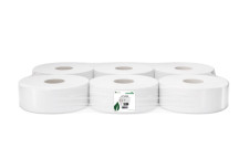 Jumbo Toilet Tissue - 76mm Core White 2-ply 6 pack (9.5cm x 410m)
