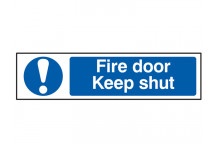 Scan Fire Door Keep Shut - PVC 200 x 50mm