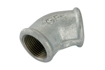 1.1/4\"BSP FEM EQUAL 45? ELBOW GALVANISED GF120G