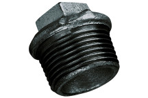 1\" BSPT BEADED HOLLOW PLUG BLACK