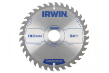 IRWIN Construction Circular Saw Blade 180 x 30mm x 36T ATB