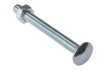 ForgeFix Carriage Bolt & Nut ZP M6 x 50mm Bag 10