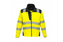 T402 PW3 Hi-Vis Softshell Jacket Yellow/Black Large