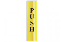 Scan Push Vertical - Polished Brass Effect 50 x 200mm