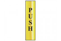 Scan Push Vertical - Polished Brass Effect 50 x 200mm