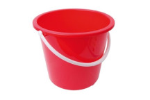 Plastic 10L Bucket Red
