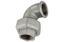 1\" BSP FEM T/SEAT UNION 90 GALVANISED GF96G