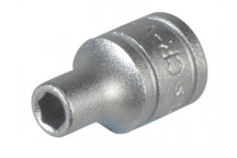 Teng Hexagon Socket 6 Point Regular 1/4in Drive 10mm