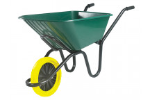 Walsall 120L Green Monarch Polypropylene Wheelbarrow - Puncture Proof